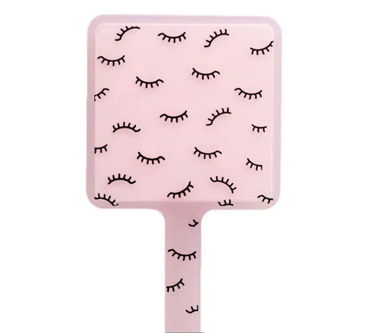 Small handheld lash mirror