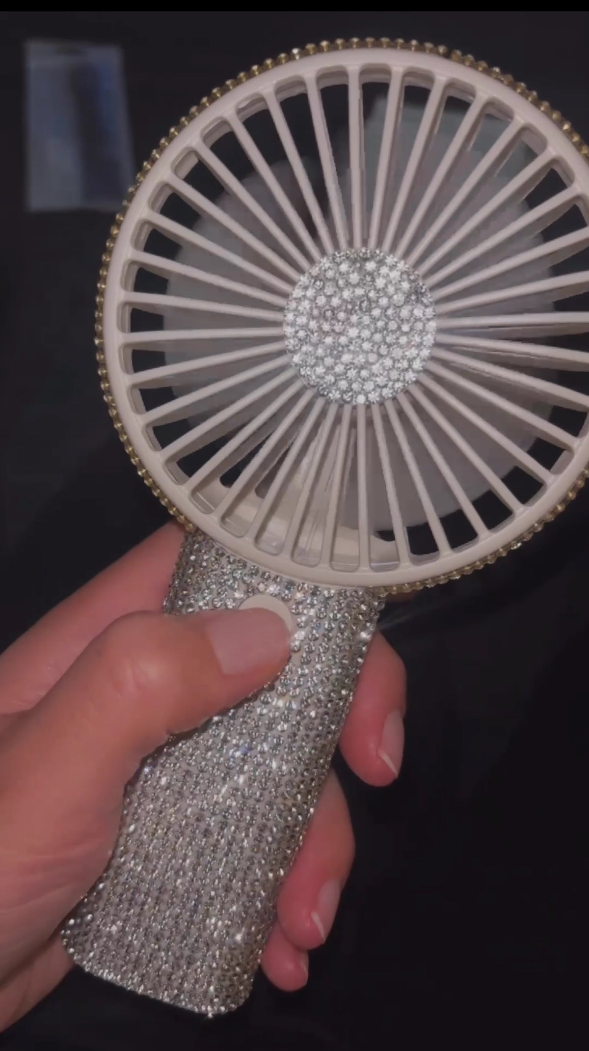 Bedazzled Handheld Fan